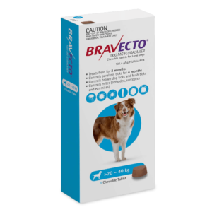 Bravecto Chews Flea & Tick Large Dog Blue - 2 Pack