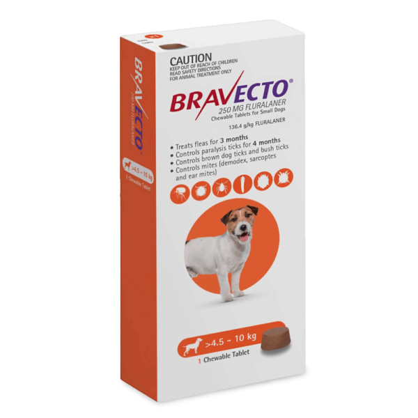 Bravecto Chews Flea & Tick For Small Dogs Orange