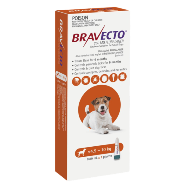 Bravecto Flea & Tick Spot-On For Dogs Orange