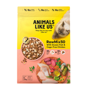 Animals Like Us Raw Mix-50 Ocean Fish and Chicken Adult Dry Cat Food - 1.36kg