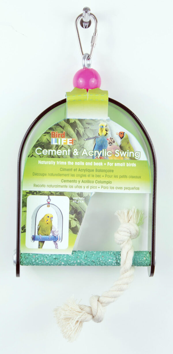 Penn Plax Cement Swing With Acrylic Frame – each