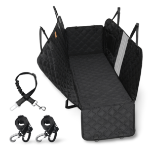 Charlies Adventure Car Seat Protector For Dogs For Back Seat Black - each