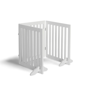 Charlies Pet Durable Wooden 3 Panel Freestanding Pet Gate White - each