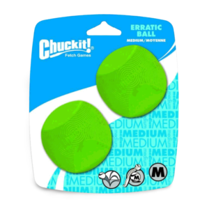 Chuckit Erratic Ball 2 Pack Fetch Dog Toy - Medium
