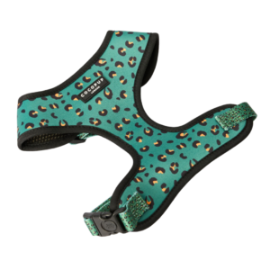Cocopup London Adjustable Neck Dog Harness in Khaki Leopard Green - X Small