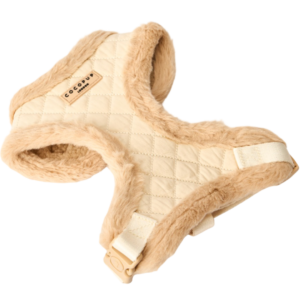 Cocopup London Adjustable Neck Dog Harness in Quilted Cream - Large