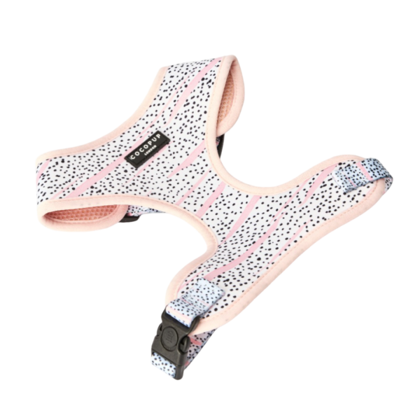 Cocopup London Adjustable Dog Harness in Pink Dalmatian