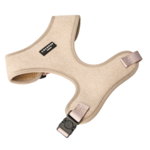 Cocopup London Adjustable Neck Dog Harness in Brown Tweed - Large