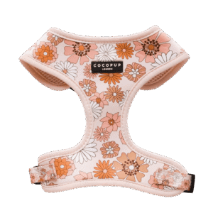 Cocopup London Adjustable Neck Dog Harness in Groovy Floral Pink - Large