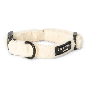 Cocopup London Teddy Padded Dog Collar in Dolly Cream - Large