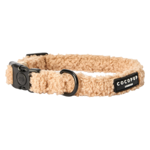 Cocopup London Teddy Padded Dog Collar in Rupert Brown - Large