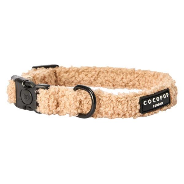 Cocopup London Teddy Padded Dog Collar in Rupert Brown