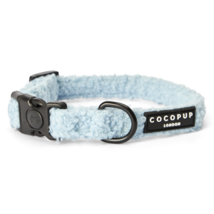 Cocopup London Teddy Dog Collar in Daydream Blue - Small