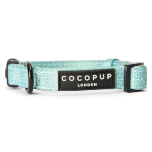 Cocopup London Padded Dog Collar in Sage Leopard Green - Large