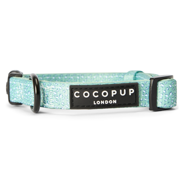 Cocopup London Padded Dog Collar in Sage Leopard Green – Large