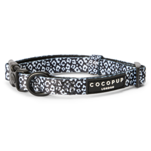 Cocopup London Padded Dog Collar in Black Leopard - X Small