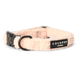 Cocopup London Teddy Padded Dog Collar in Love a Lot Pink - Small