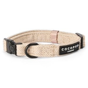 Cocopup London Classic Dog Collar in Brown Tweed - Large