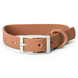 Cocopup London Nakd Waterproof Dog Collar in Brownie - XX Small