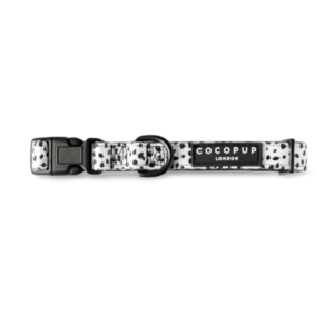 Cocopup London Padded Dog Collar in Monochrome Spots Dalmatian - Small