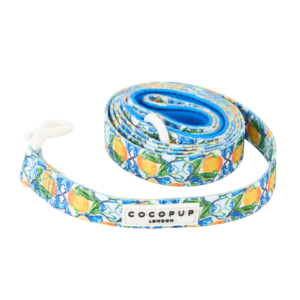 Cocopup London Classic Padded Dog Lead in Amalfi Lemons Holidays - One Size