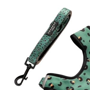 Cocopup London Classic Padded Dog Lead in Khaki Leopard - One Size