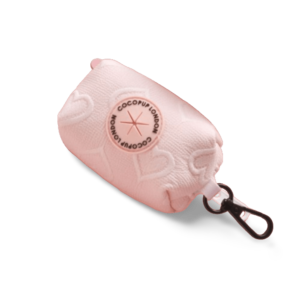 Cocopup London Dog Poop Bag Holder Baby Pink Heart - One Size