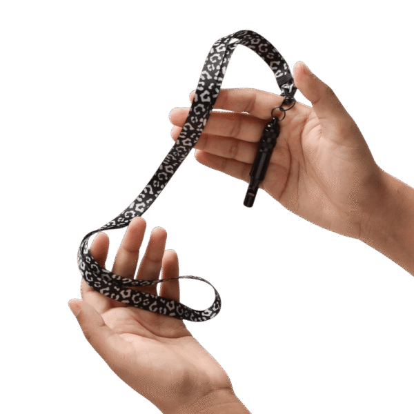 Cocopup London Lanyard And Dog Training Whistle Black Leopard – One Size