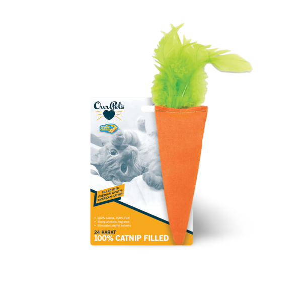 Cosmic Catnip Filled Carrot Toy – One Size