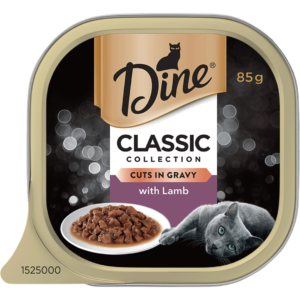Dine Classic Collection Cuts In Gravy With Lamb Adult Wet Cat Food Tray - 14 x 85g