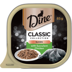 Dine Classic Collection Slices with Succulent Chicken Adult Wet Cat Food Trays - 14 x 85g