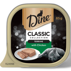 Dine Classic Collection Terrine with Chicken Adult Wet Cat Food Trays - 14 x 85g
