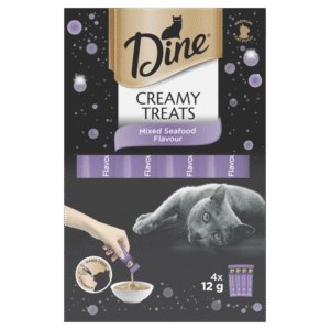Dine Creamy Treats Mixed Seafood Cat Treats - 8 x (4 x 12g)