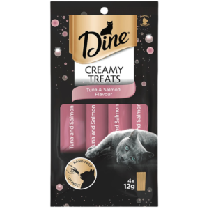 Dine Creamy Treats Tuna Salmon Flavour Cat Treats - 8 x (4 x 12g)