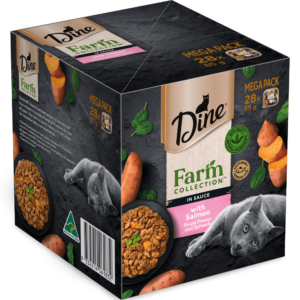 Dine Farm Collection Salmon Sweet Potato Adult Wet Cat Food Trays - 28 x 85g