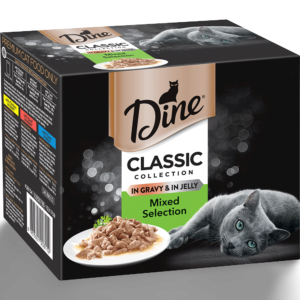 Dine Classic Collection in Gravy & Jelly Mixed Selection Adult Wet Cat Food Pouches - 12 x 85g