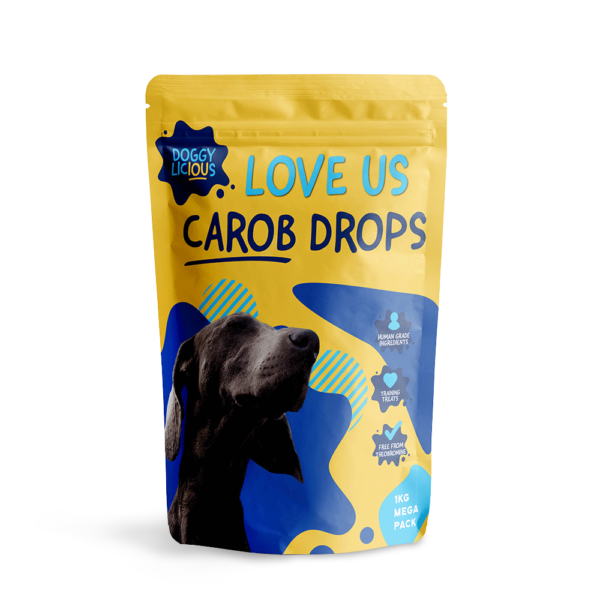Doggylicious Love Drops Carob Yogurt Dog Treats – 1kg