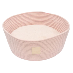 Fuzzyard Life Life Rope Basket Cat Bed in Soft Blush - One Size