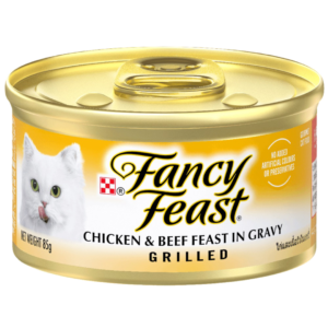 Fancy Feast Adult Grilled Chicken And Beef Feast In Gravy Wet Cat Food - 24 x 85g
