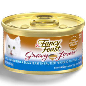 Fancy Feast Gravy Lovers Ocean Whitefish and Tuna Feast Adult Wet Cat Food Can - 24 x 85g