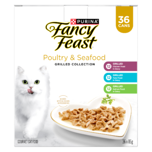 Fancy Feast Grilled Poultry and Seafood Variety Pack Adult Wet Cat Food Cans - 36 x 85g