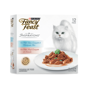 Fancy Feast Inspirations Tuna Beef Variety Pack Adult Wet Cat Food Pouch - 12 x 70g