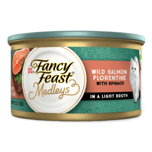Fancy Feast Medleys Wild Salmon Florentine Adult Wet Cat Food Can - 24 x 85g