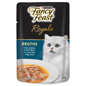 Fancy Feast Royale Broths Tuna Surimi & Whitebait Adult Wet Cat Food Pouch - 12 x 40g