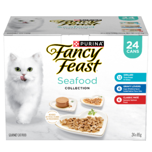 Fancy Feast Seafood Collection Variety Pack Adult Wet Cat Food Cans - 24 x 85g