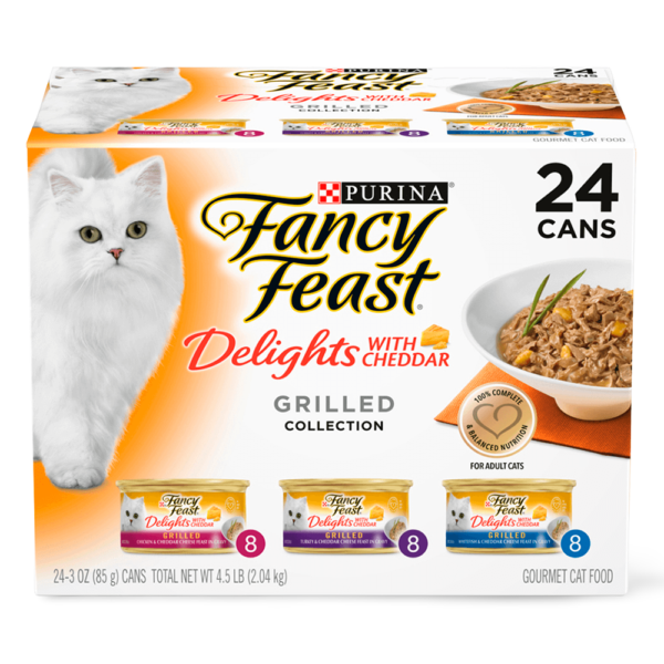 Fancy Feast Delights with Cheddar Grilled Collection Adult Wet Cat Food Can