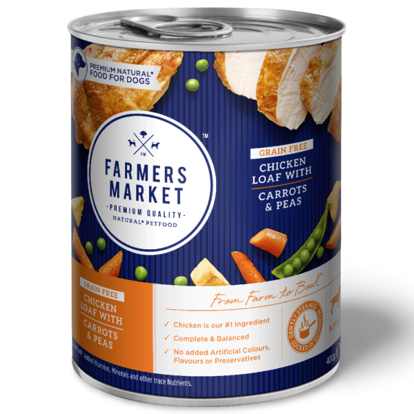 Farmers Market Chicken Loaf Grain Free Adult Wet Dog Food – 400g