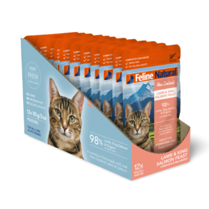 Feline Natural Lamb & Salmon Feast All Lifestages Wet Cat Food Pouches - 12 x 85g