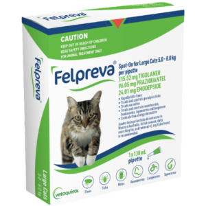 Felpreva Flea Tick & Worming Spot On Solutions For Large Cats - 1 Pack