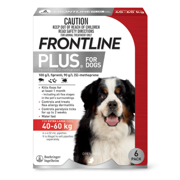 Frontline Plus Flea & Tick Spot-On Extra Large Dog Red